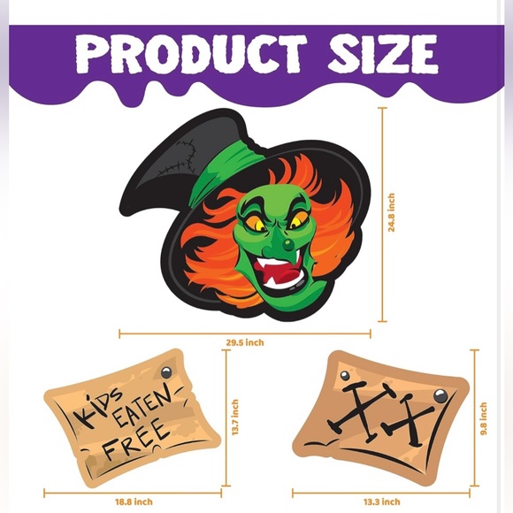 Halloween Trunk Or Treat Car Decorations Kit With Witch’s Soup Theme - Picture 2 of 4